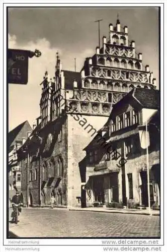 Neustadt an der Orla - Blick zum Rathaus - Foto-AK 1960