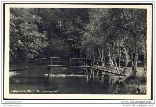 Hasselfelde - Am Schwimmbad - Foto-AK