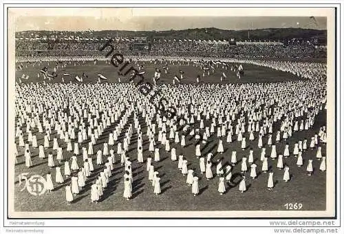 Stuttgart - Vorführung im Stadion - Deutsches Turnfest 1933 - Foto-AK