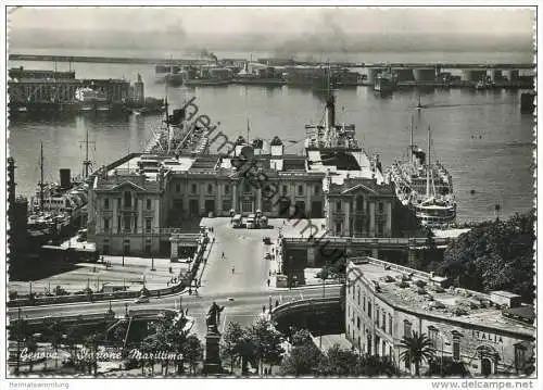 Genova - Stazione - Marittima - Foto-AK Grossformat - Vera Fotografia