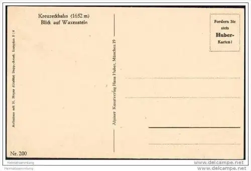 Kreuzeckbahn - Blick auf Waxenstein