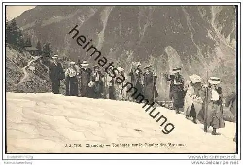 Chamonix - Touristes sur le Glacier Bossons