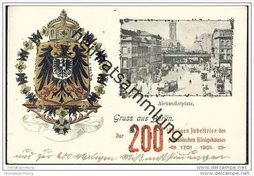 Berlin - Alexanderplatz - 200 jährige Jubelfeier des preussischen Königshauses 1901