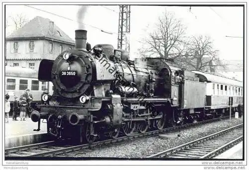 Tübingen - Sonderfahrt - Lokomotive 38 3650 - Foto 11cm x 18cm 60er Jahre