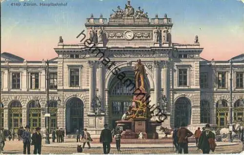 Zürich - Hauptbahnhof - Alfred Escher Denkmal - Edition Photoglob Zürich