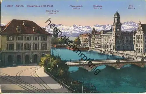 Zürich - Helmhaus und Post - Edition Photoglob Zürich