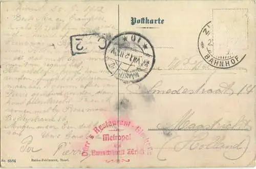 Zürich - Limmatquai mit Polytechnikum - Verlag Rathe-Fehlmann Basel