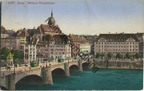 Basel - Mittlere Rheinbrücke - Edition Photoglob Zürich