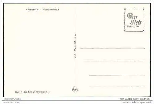 Crailsheim - Wilhelmstrasse - Rudolf Taschner - Foto-AK