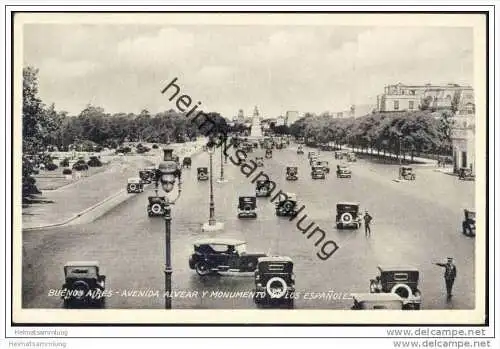 Buenos Aires - Avenida Alvear y Monumento de los Espanoles