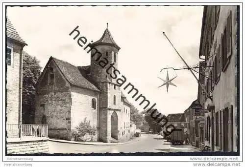 Crailsheim - Langestrasse - Spitalkirche - Foto-AK