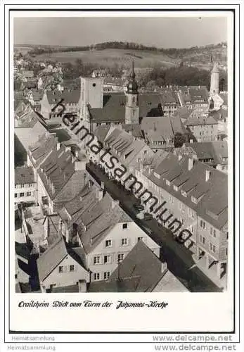 Crailsheim - Blick vom Turm der Johannes-Kirche - Foto-AK Grossformat