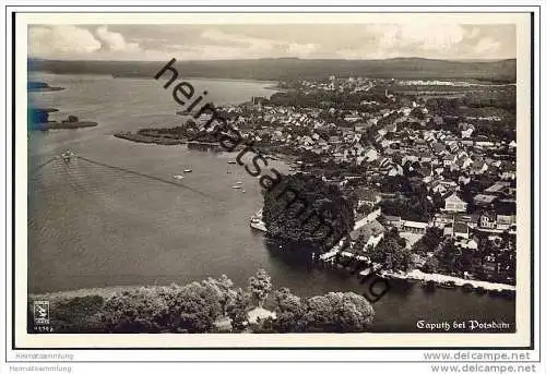 Caputh - Fliegeraufnahme - Foto-AK 30er Jahre