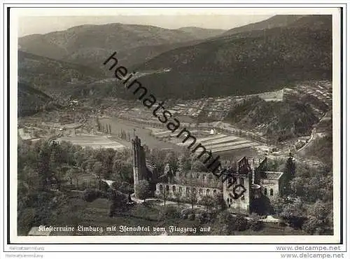 Klosterruine Limburg - Fliegeraufnahme - Foto-AK Grossformat