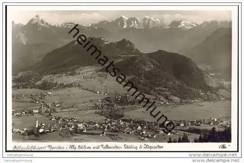 Pfronten - Falkenstein - Zugspitze - Säuling - Foto-AK