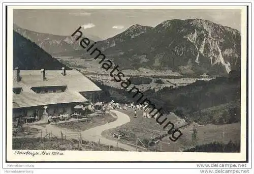 Alpengasthof Steinberger Alm - Besitzer Sepp Hasslberger - Ruhpolding - Foto-AK