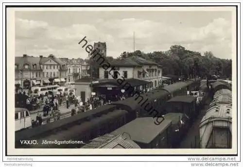 Växjö - Järnvägsstationen - Foto-AK