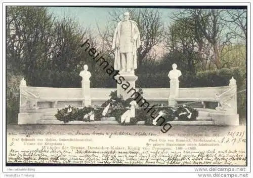 Denkmal in der Siegesallee zu Berlin -&nbsp;Wilhelm der Grosse Deutscher Kaiser König von Preussen - Graf Hellmuth von M