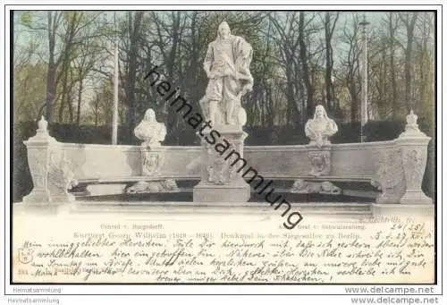 Denkmal in der Siegesallee zu Berlin -&nbsp;Kurfürst Georg Wilhelm - Conrad von Burgsdorff - Adam Graf von Schwarzenberg