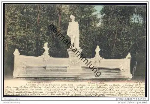 Denkmal in der Siegesallee zu Berlin -&nbsp;Kurfürst Joachim Friedrich - Graf Hyronimus Schlick - Johann von Löben