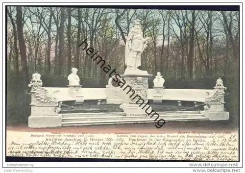 Denkmal in der Siegesallee zu Berlin -&nbsp;Kurfürst Joachim II. Hector - Markgraf Georg der Fromme