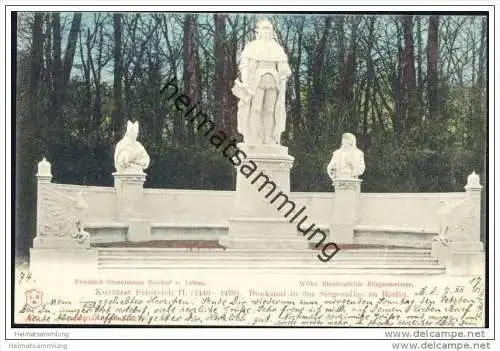 Denkmal in der Siegesallee zu Berlin -&nbsp;Kurfürst Friedrich II. - Friedrich Sesselmann Bischof von Lebus