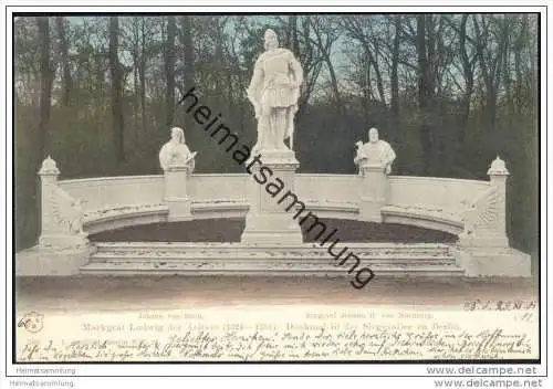Denkmal in der Siegesallee zu Berlin -&nbsp;Markgraf Ludwig der Aeltere - Johann von Buch - Burggraf Johann II. von Nürn