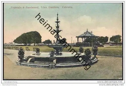 Indien - Calcutta - Fountain - Bandstand - Eden Gardens - ca. 1910