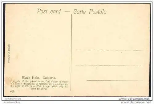 Indien - Calcutta - Black Hole - ca. 1910