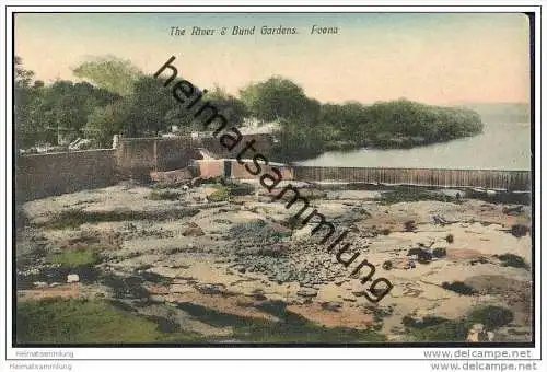 Indien - Poona - The River - Bund Gardens - ca. 1910