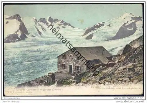 Cabane Concordia et Glacier d'Aletsch - Concordiahütte Aletschgletscher ca. 1910
