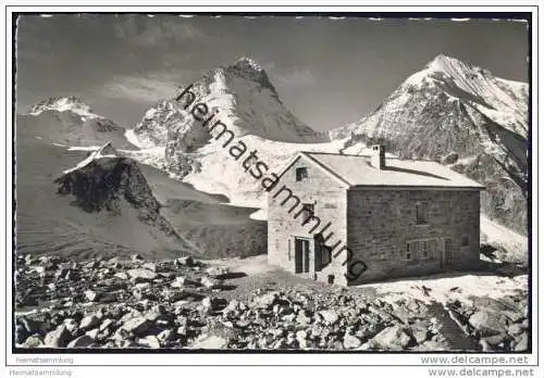 Cabane du Mountet - Pte. de Zinal - Dt. Blanche - Grd. Cornier - Foto-AK 40er Jahre