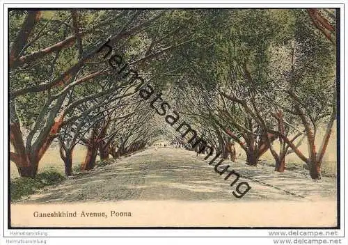 Indien - Poona - Ganeshkhind Avenue - ca. 1910