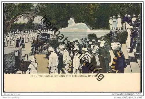 Indien - Hyderabad - H. H. The Nizam leaving the Residency - ca. 1910