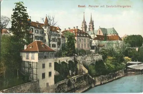 Basel - Münster mit Deutschrittergarten - Verlag Rathe-Fehlmann Basel