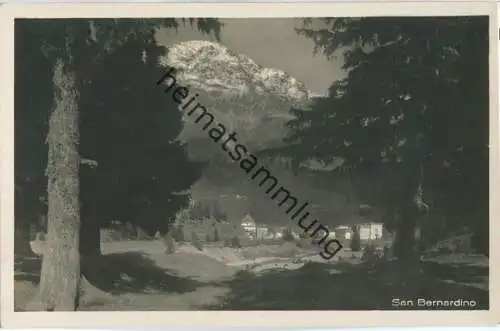San Bernardino - Foto-AK 1925 - Verlag C. Künzli-Tobler's Nachf. Max Künzli Zürich