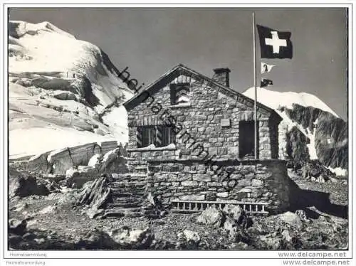 Tierberglihütte am Sustenhorn mit Vorder- u. Mittler-Tierberg - Foto-AK Grossformat