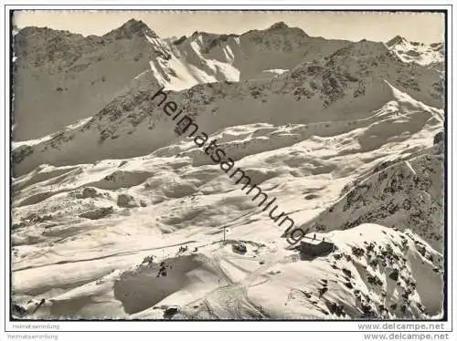 Weisshorn-Kulm-Hütte - Fliegeraufnahme - Foto-AK Grossformat