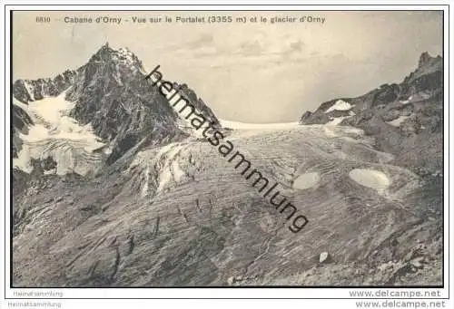 Cabane d'Orny - Vue sur le Portalet et le glacier d'Orny