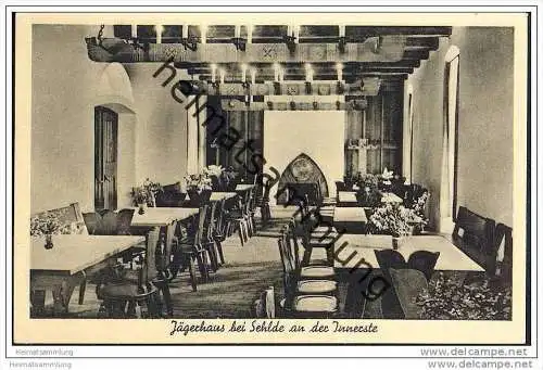 Jägerhaus bei Sehlde an der Innerste - Innen - AK 40er Jahre