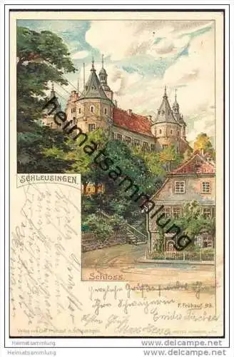 Schleusingen - Schloss - signiert F. Frühauf 99