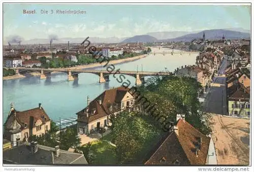 Basel - Die 3 Rheinbrücken - Verlag Rathe-Fehlmann Basel