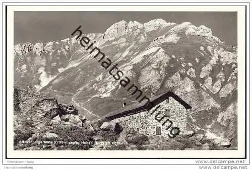 Starkenburger Hütte gegen Burgstall - Foto-AK