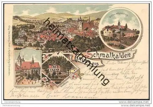Schmalkalden - Gesamtansicht - Schloss Wilhelmsburg - Bahnpost