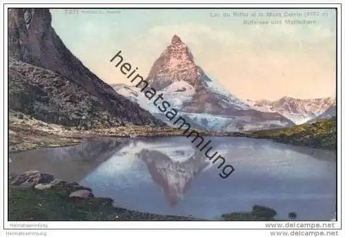 Lac du Riffel et le Mont Cervin - Matterhorn und Riffelsee ca. 1905
