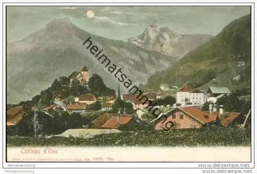 Chateau d'Oex ca. 1910 - Mondscheinkarte