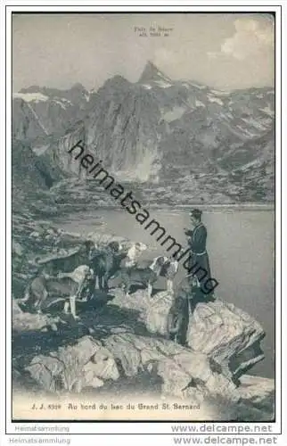 Au bord du Lac du Grand St. Bernard ca. 1910