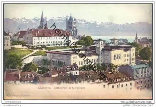 Lausanne - Cathedrale et Universite ca. 1905