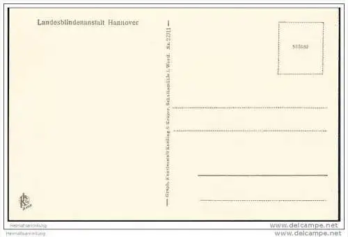 Hannover - Landesblindenanstalt - Hitlerjugend - AK 30er Jahre