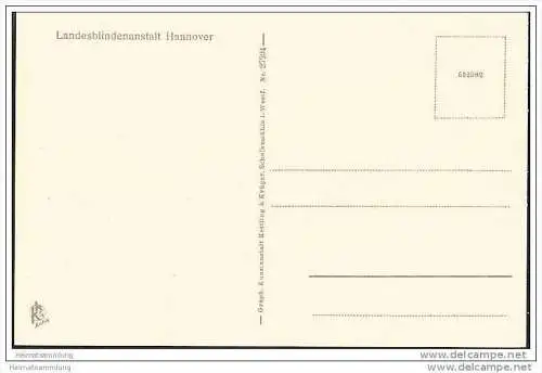 Hannover - Landesblindenanstalt - Schulgarten - AK 30er Jahre